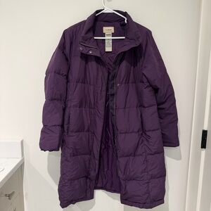 Vintage Era L.L. Bean Down Purple Puffer Coat, Women’s M